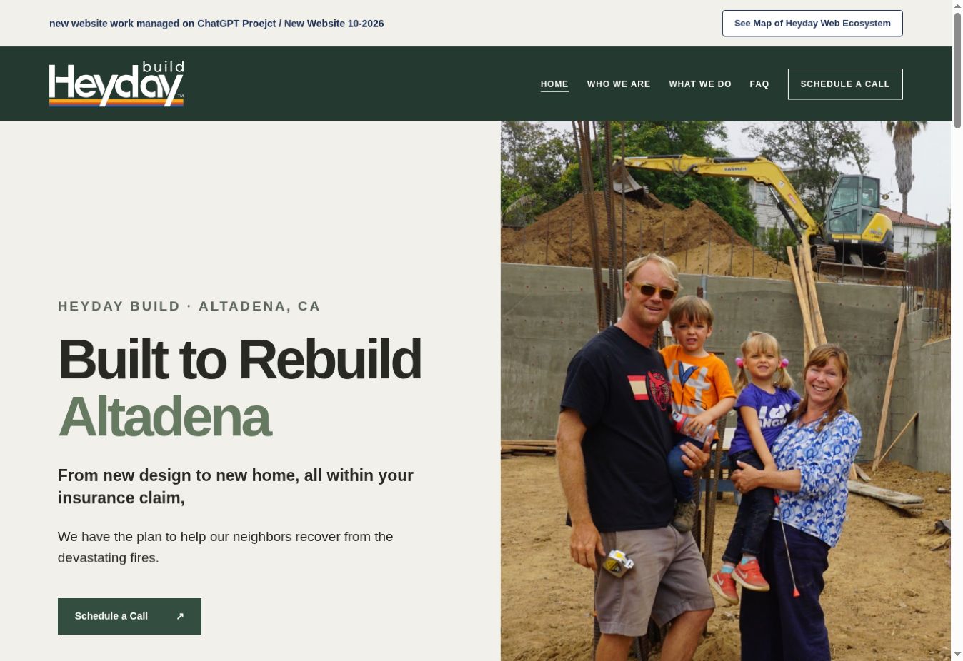 Screenshot of yourheyday-website